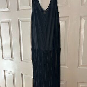 Vintage Vanity Fair Black Slip & Pleated Long Skirt,Sheer Top-use for Halloween!